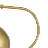 25 Inch Metal Curved Desk Lamp, Adjustable Dome Shade, Brass