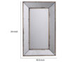 Filo 24 Inch Wall Mirror, Raised Tray Edges, Mirrored Rectangular Frame