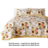 Kelsa 3 Piece Queen Quilt Set with 2 Pillow Shams and Cotton Fill, Gold