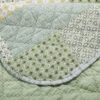 Reversible Fabric Queen Size Quilt Set with Geometric Pattern Motifs,Green