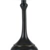 Elongated Bellied Shape Metal Accent Lamp with Drum Shade, Black