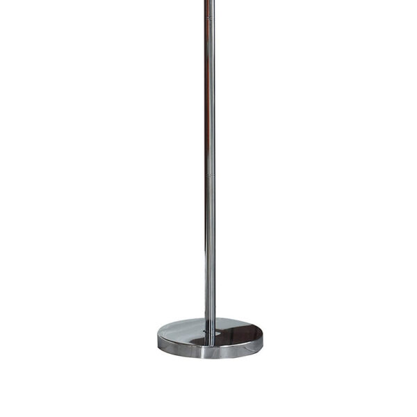 Finn 63 Inch Glamorous Floor Lamp, Rose Accent Shade, 100W, Yellow, Silver