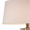 Table Lamp with Abstract Mirror Block Base, Bronze