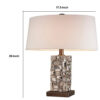 Table Lamp with Abstract Mirror Block Base, Bronze