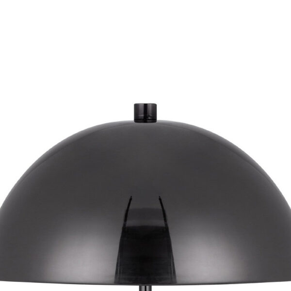 20 Inch Metal Accent Table Lamp Dome Shade, Black