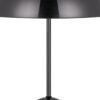 20 Inch Metal Accent Table Lamp Dome Shade, Black