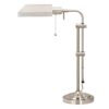 Metal Rectangular Desk Lamp with Adjustable Pole, Silver