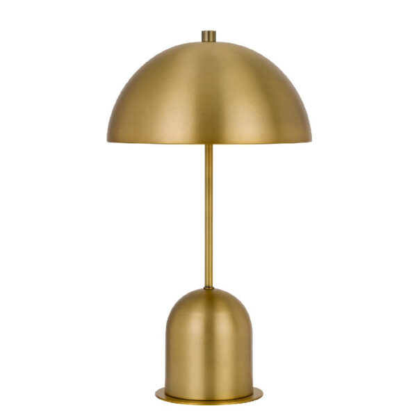 20 Inch Metal Accent Table Lamp with Dome Shade, Brass