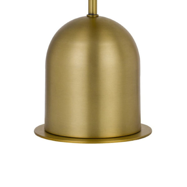 20 Inch Metal Accent Table Lamp with Dome Shade, Brass
