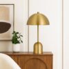 20 Inch Metal Accent Table Lamp with Dome Shade, Brass