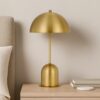 20 Inch Metal Accent Table Lamp with Dome Shade, Brass