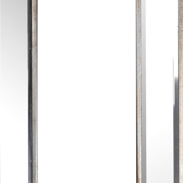 Toby 12 x 18 Inch Wall Mount Accent Mirror, Antique Silver Wood Frame