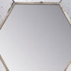 Filo 21 Inch Wall Accent Mirror, Raised Tray Edges, Hexagonal Mirror Frame