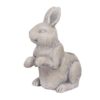 Antique Styled Raw Textured Polyresin Standing Rabbit Planter, Gray