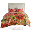 Dahl 3 Piece Queen Quilt Set, 2 Pillow Shams, Polyester Fill, Multicolor