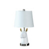 Metal Table Lamp with Llama Animal Head, White