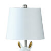 Metal Table Lamp with Llama Animal Head, White