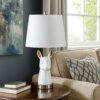 Metal Table Lamp with Llama Animal Head, White