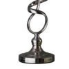 Table Lamp with Curved Abstract Metal Base, Silver