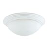 Dome Shaped Glass Ceiling Lamp with Hardwired Switch, White and Clear