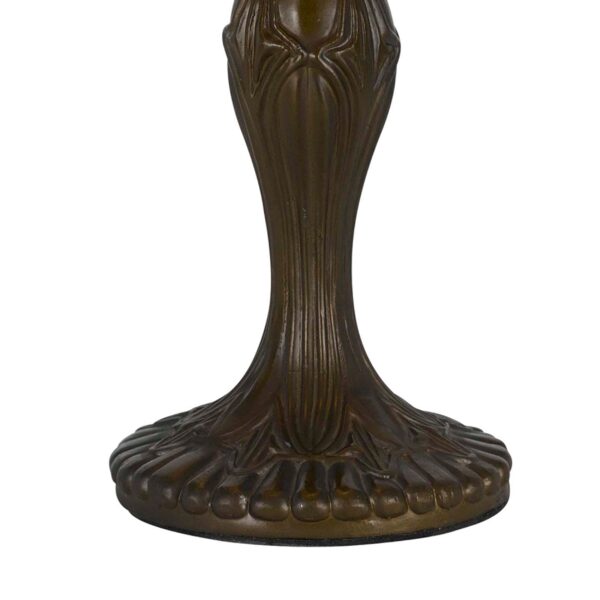 Metal Body Tiffany Table Lamp with Butterfly Design Shade, Multicolor