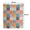 Turin 60 Inch Throw Blanket, Microfiber, Patchwork Floral Print, Multicolor
