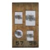 Rectangular Distressed Wooden Frame with 4 Photo Slots, Brown