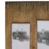Rectangular Distressed Wooden Frame with 4 Photo Slots, Brown