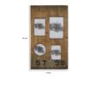 Rectangular Distressed Wooden Frame with 4 Photo Slots, Brown