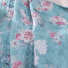 50 x 60 Inch Microfiber Throw Blanket, Floral Print, Blue, Pink, White