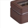 Watch Case with 4 Slots and Removable Cushions, Brown