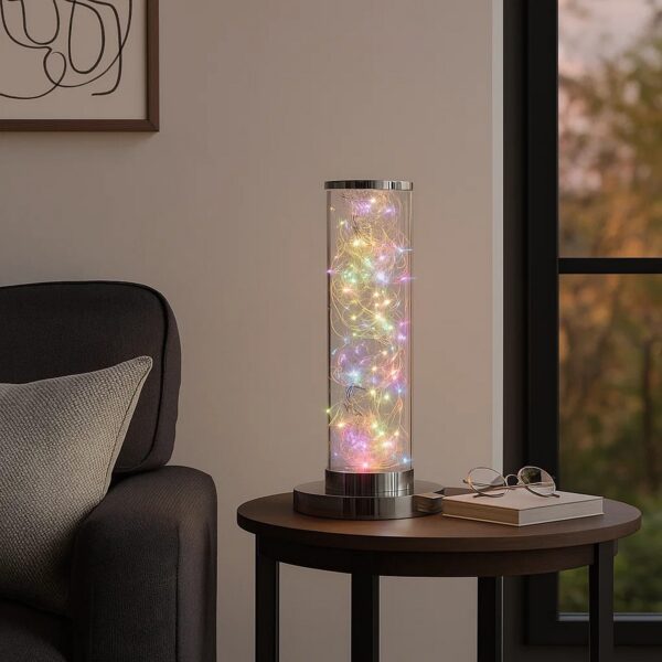 040220266982bfadad2f5.jpeg Column Table Lamp with Integrated Multicolored LED, Clear