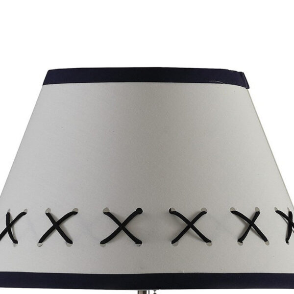 Table Lamp with Wireless Charging and USB Port, Silver