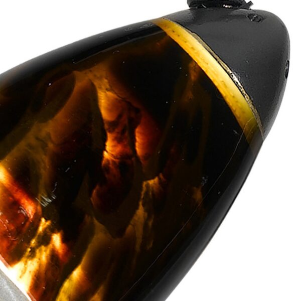 Hand Blown Glass Shade Track Light Head with Metal Frame, Gold and Bronze