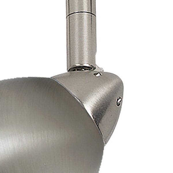 Round Metal Shade Track Light Head and Frame, Silver