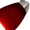 Hand Blown Glass Shade Track Light Head with Metal Frame, Red and Silver