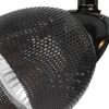 Round Metal Mesh Shade Track Light Head and Frame, Black