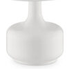 Table Lamp with Teardrop Metal Base and Fabric Shade, White