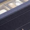 Watch Case with Drawer Display and 4 Slots, Blue