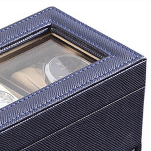 Watch Case with Drawer Display and 4 Slots, Blue