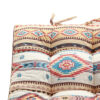 Tisa Traditional Ikat Pattern Fabric Chair Pad, Multicolor