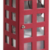 Telephone Booth Jewelry Box with 2 Drawers, Burgundy Red