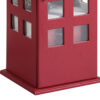 Telephone Booth Jewelry Box with 2 Drawers, Burgundy Red