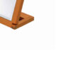 Wooden Rectangular Tilted Bevelled Mirror, Brown and Silver