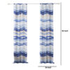 Oda 84 Inch Window Curtains, Microfiber Polyester, Blue Ocean Wave Print