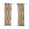 Turin 63 Inch Window Curtains, Brushed Microfiber, Multicolor Patchwork