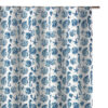 Riga 72 Inch Shower Curtain, Blue Seashells Print, Button Holes, Microfiber