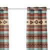 Tagus 84 Inch Window Curtains, Southwest Motifs, Grommets, Microfiber