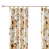 Kelsa Set of 2 Panel Curtains with Watercolor Sunflowers, Ruffled, Gold