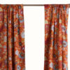 4 Piece Polyester Window Panel Set with Floral Print, Multicolor